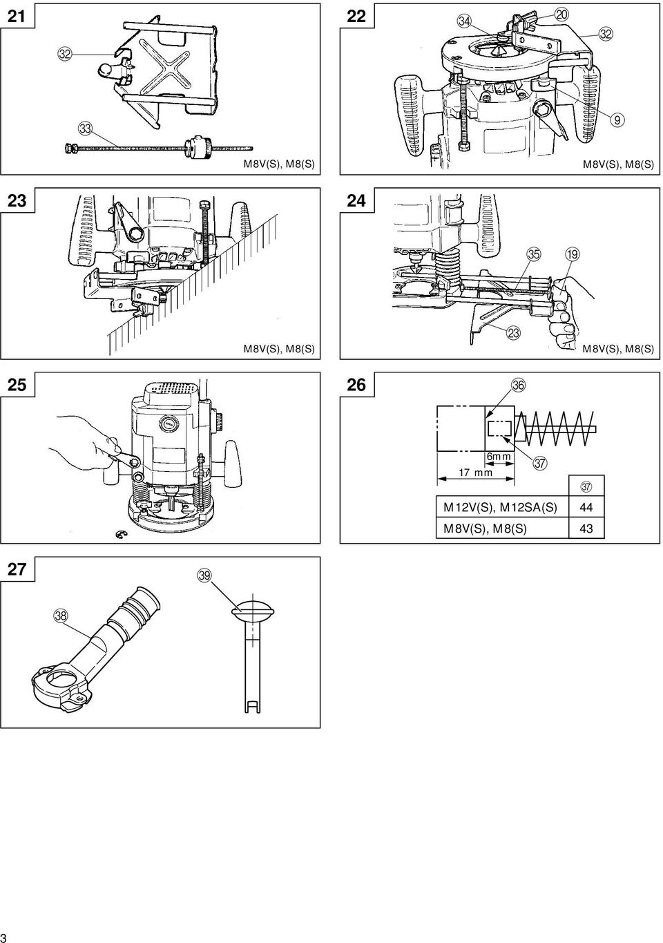 M M8V(S), M8(S) 25 26 Z 6mm 17 mm [ [