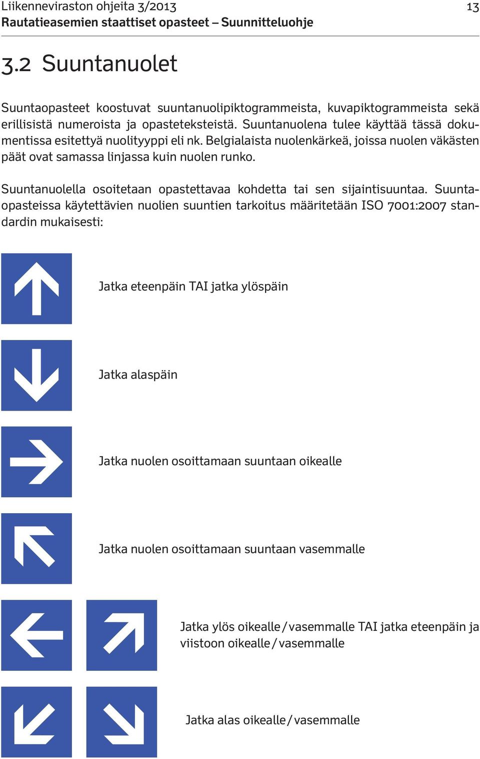 Suuntanuolella osoitetaan opastettavaa kohdetta tai sen sijaintisuuntaa.