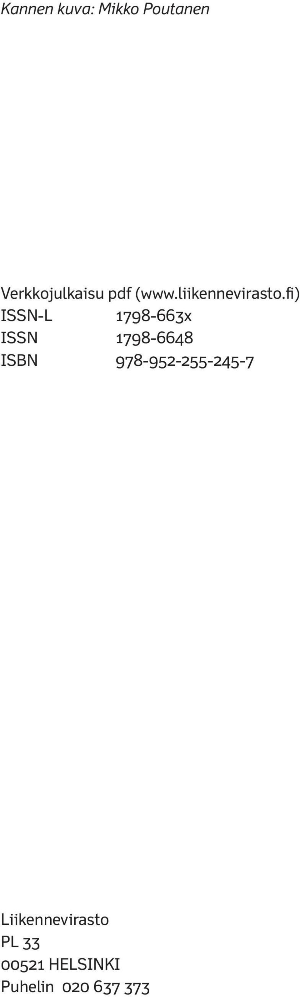 fi) ISSN-L 1798-663x ISSN 1798-6648 ISBN