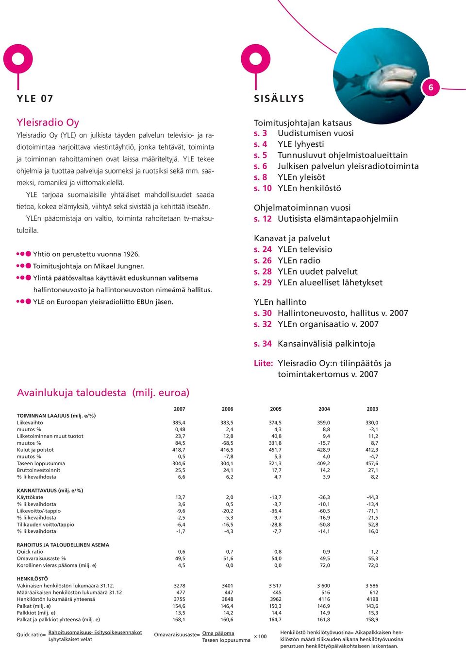 YLE tarjoaa suomalaisille yhtäläiset mahdollisuudet saada tietoa, kokea elämyksiä, viihtyä sekä sivistää ja kehittää itseään. YLEn pääomistaja on valtio, toiminta rahoitetaan tv-maksutuloilla.