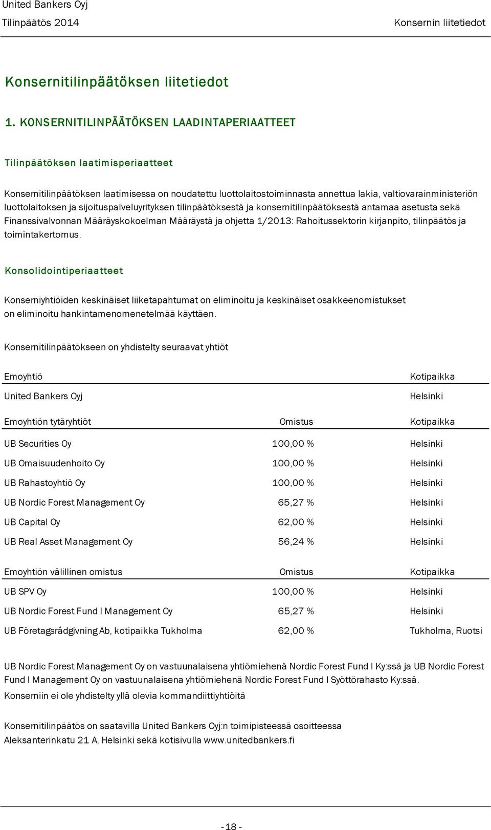 luottolaitoksen ja sijoituspalveluyrityksen tilinpäätöksestä ja konsernitilinpäätöksestä antamaa asetusta sekä Finanssivalvonnan Määräyskokoelman Määräystä ja ohjetta 1/2013: Rahoitussektorin