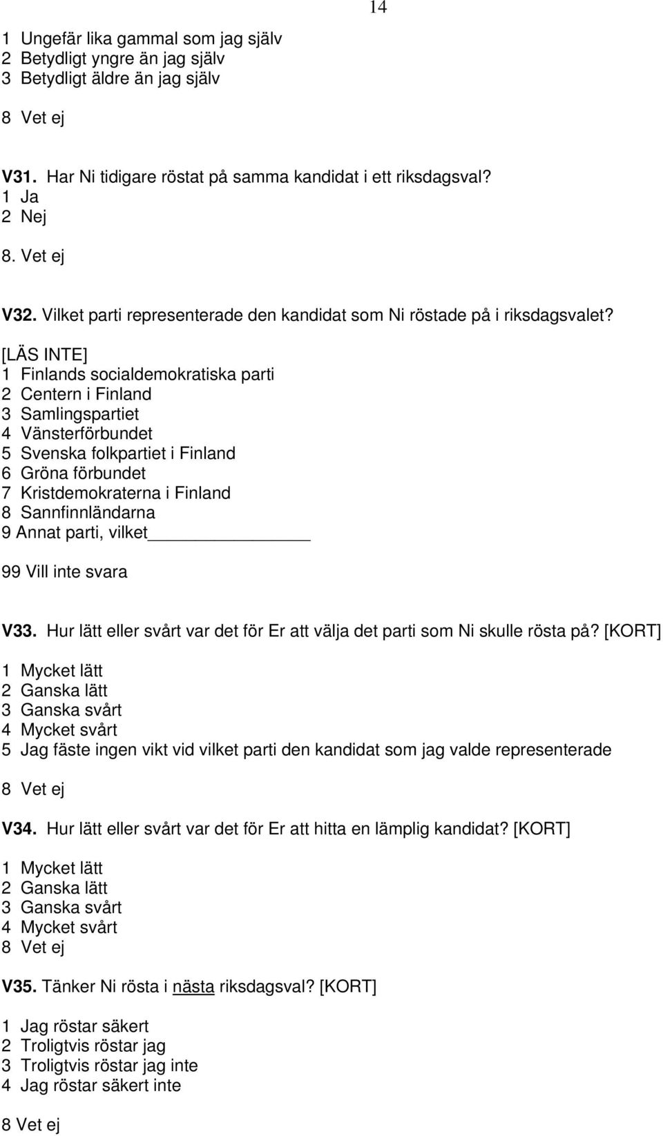 [LÄS INTE] 1 Finlands socialdemokratiska parti 2 Centern i Finland 3 Samlingspartiet 4 Vänsterförbundet 5 Svenska folkpartiet i Finland 6 Gröna förbundet 7 Kristdemokraterna i Finland 8