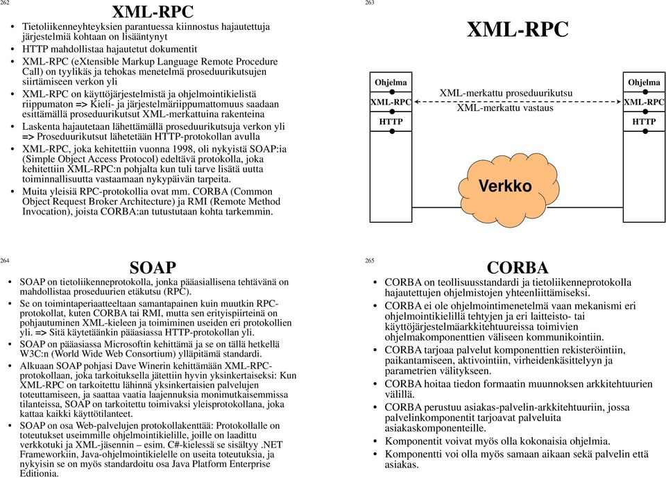 saadaan esittämällä proseduurikutsut XML-merkattuina rakenteina Laskenta hajautetaan lähettämällä proseduurikutsuja verkon yli => Proseduurikutsut lähetetään HTTP-protokollan avulla XML-RPC, joka
