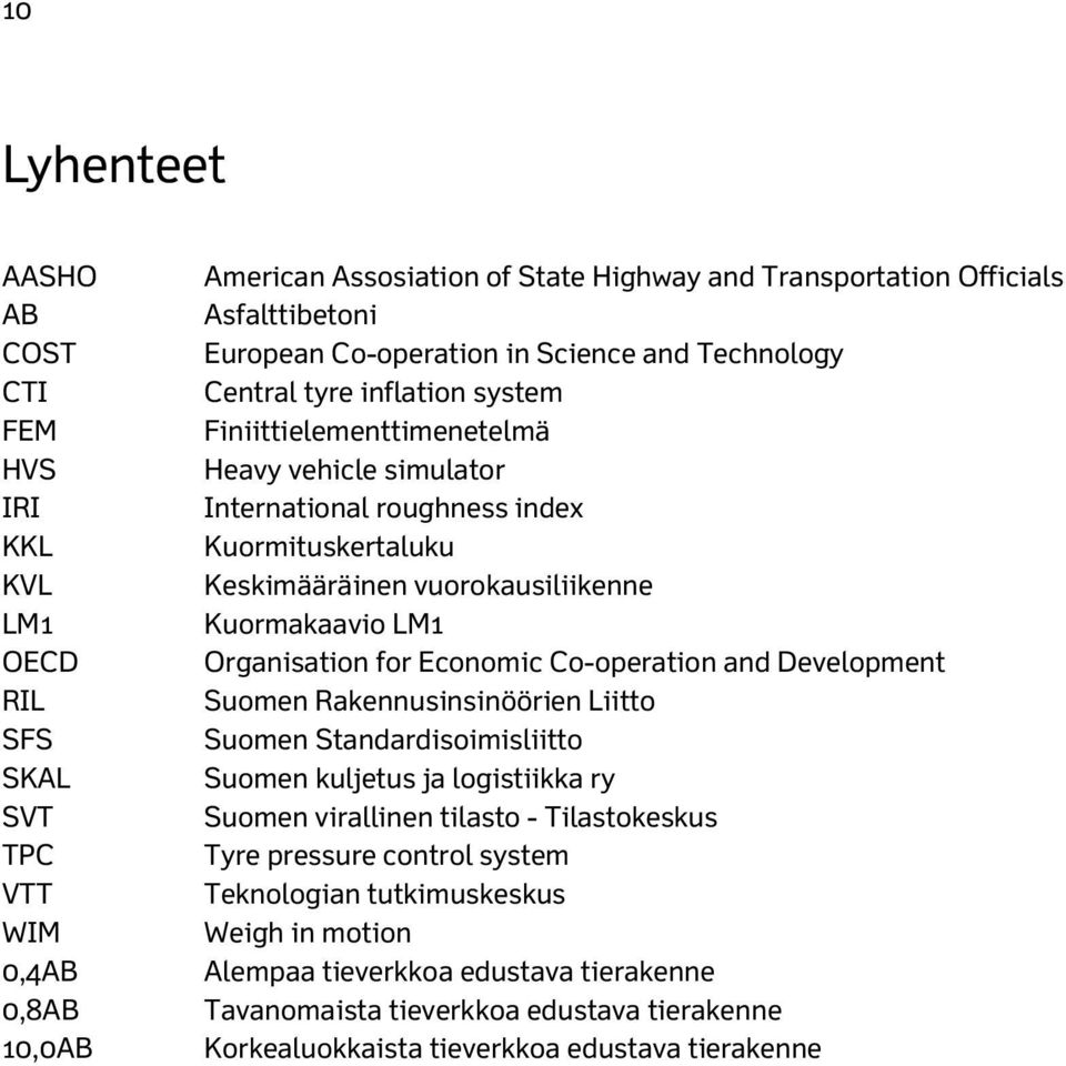 vuorokausiliikenne Kuormakaavio LM1 Organisation for Economic Co-operation and Development Suomen Rakennusinsinöörien Liitto Suomen Standardisoimisliitto Suomen kuljetus ja logistiikka ry Suomen