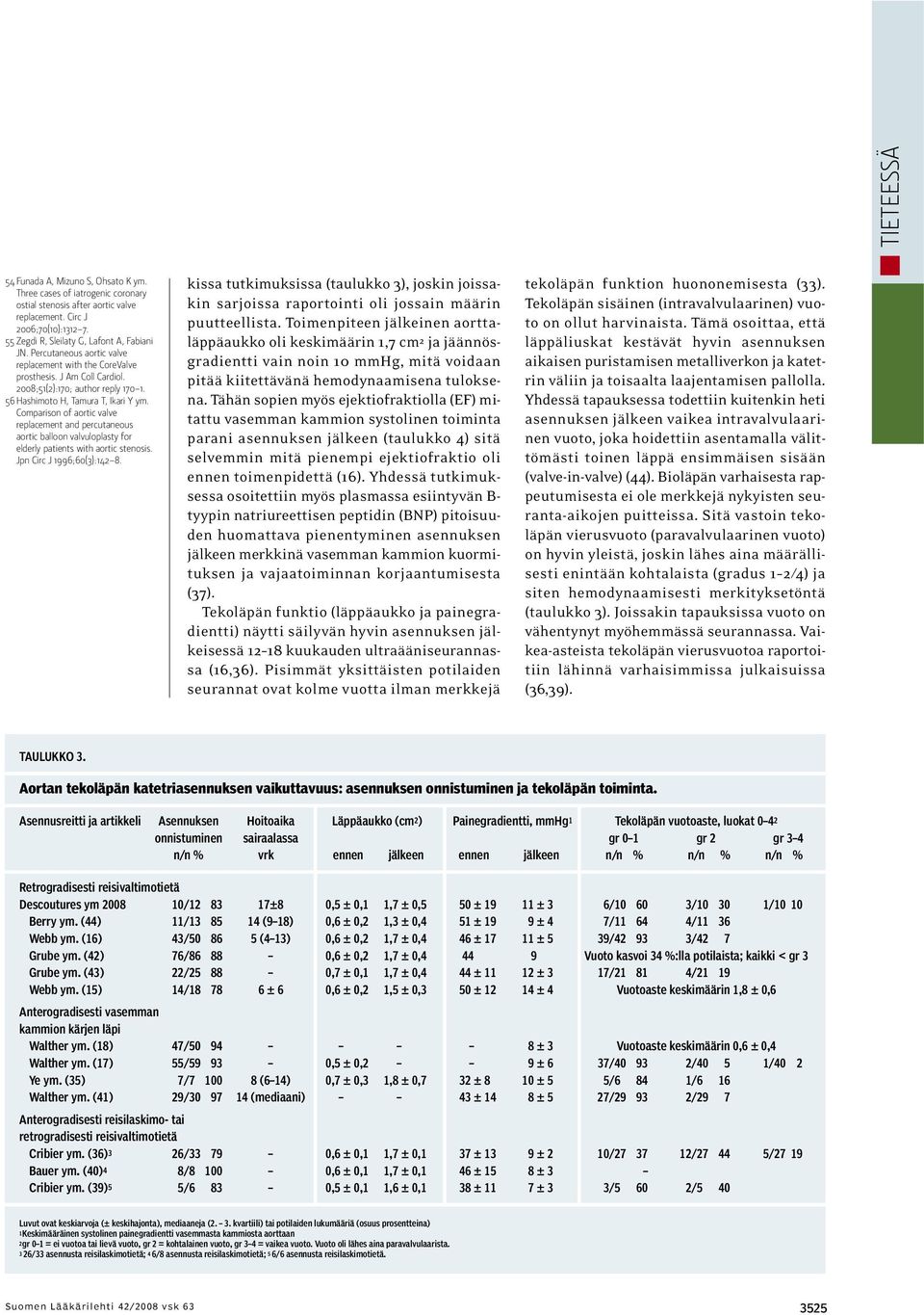 56 Hashimoto H, Tamura T, Ikari Y ym. Comparison of aortic valve replacement and percutaneous aortic balloon valvuloplasty for elderly patients with aortic stenosis. Jpn Circ J 1996;60(3):142 8.