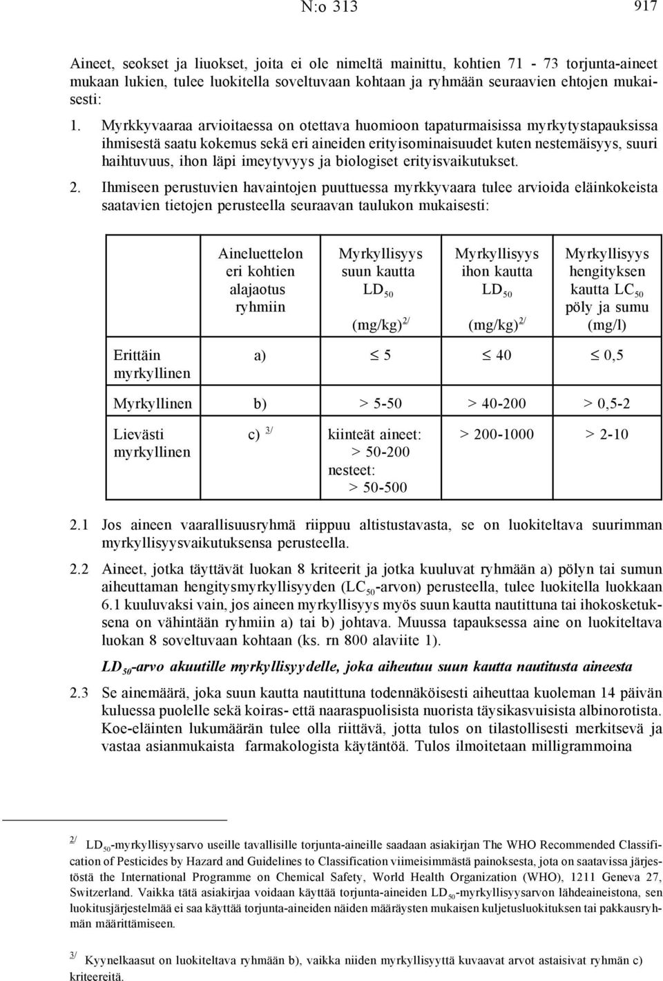 imeytyvyys ja biologiset erityisvaikutukset. 2.