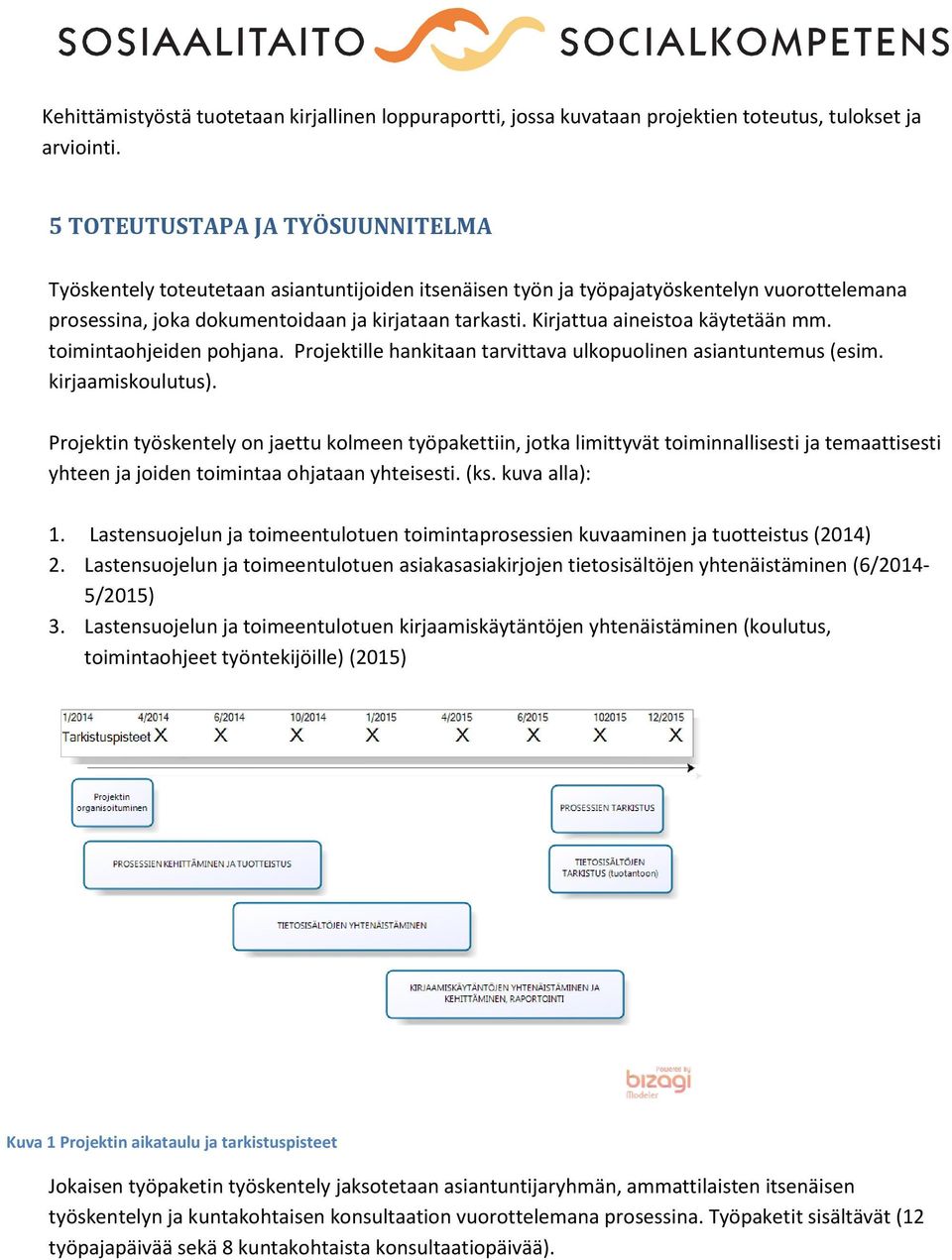 toimintohjeiden pohjn. Projektille hnkitn trvittv ulkopuolinen sintuntemus (esim. kirjmiskoulutus).