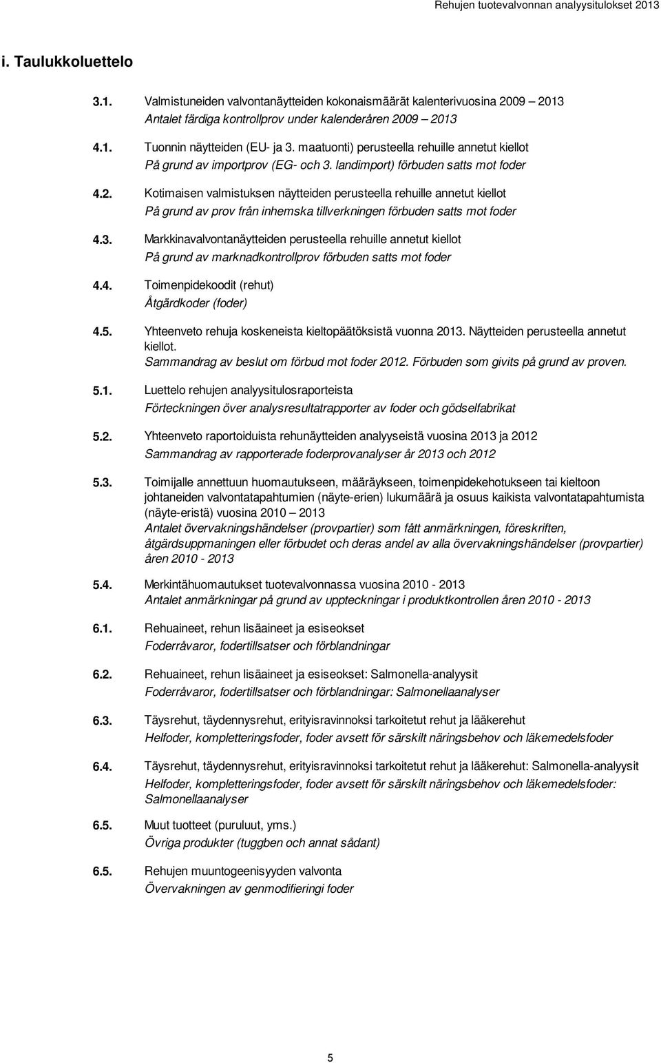 maatuonti) perusteella rehuille annetut kiellot På grund av importprov (EG- och 3.