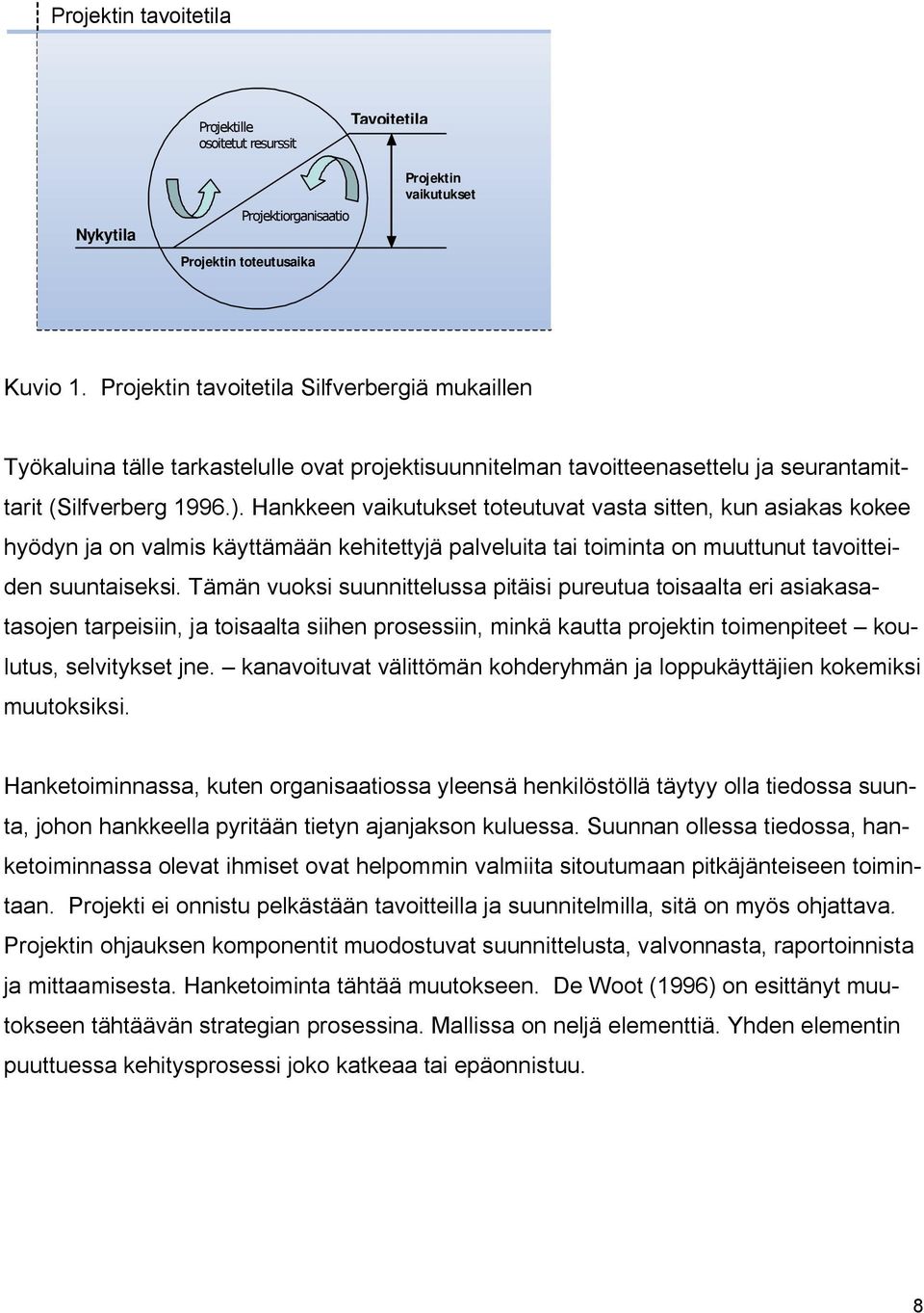 Hankkeen vaikutukset toteutuvat vasta sitten, kun asiakas kokee hyödyn ja on valmis käyttämään kehitettyjä palveluita tai toiminta on muuttunut tavoitteiden suuntaiseksi.