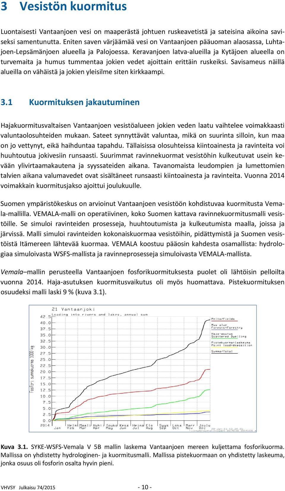 Keravanjoen latva alueilla ja Kytäjoen alueella on turvemaita ja humus tummentaa jokien vedet ajoittain erittäin ruskeiksi. Savisameus näillä alueilla on vähäistä ja jokien yleisilme siten kirkkaampi.