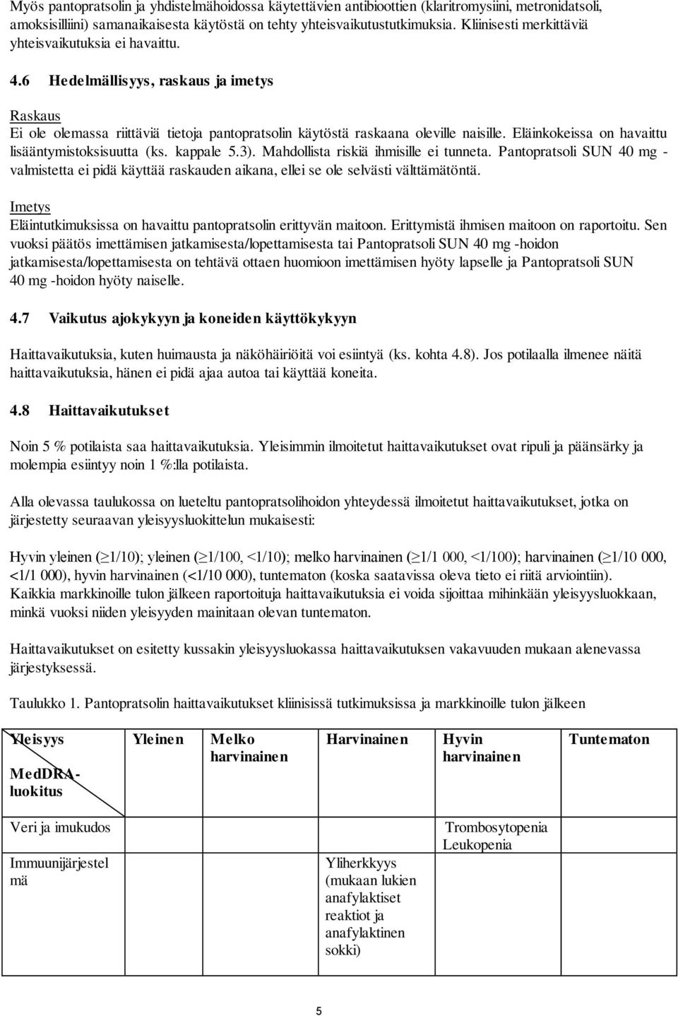 Eläinkokeissa on havaittu lisääntymistoksisuutta (ks. kappale 5.3). Mahdollista riskiä ihmisille ei tunneta.