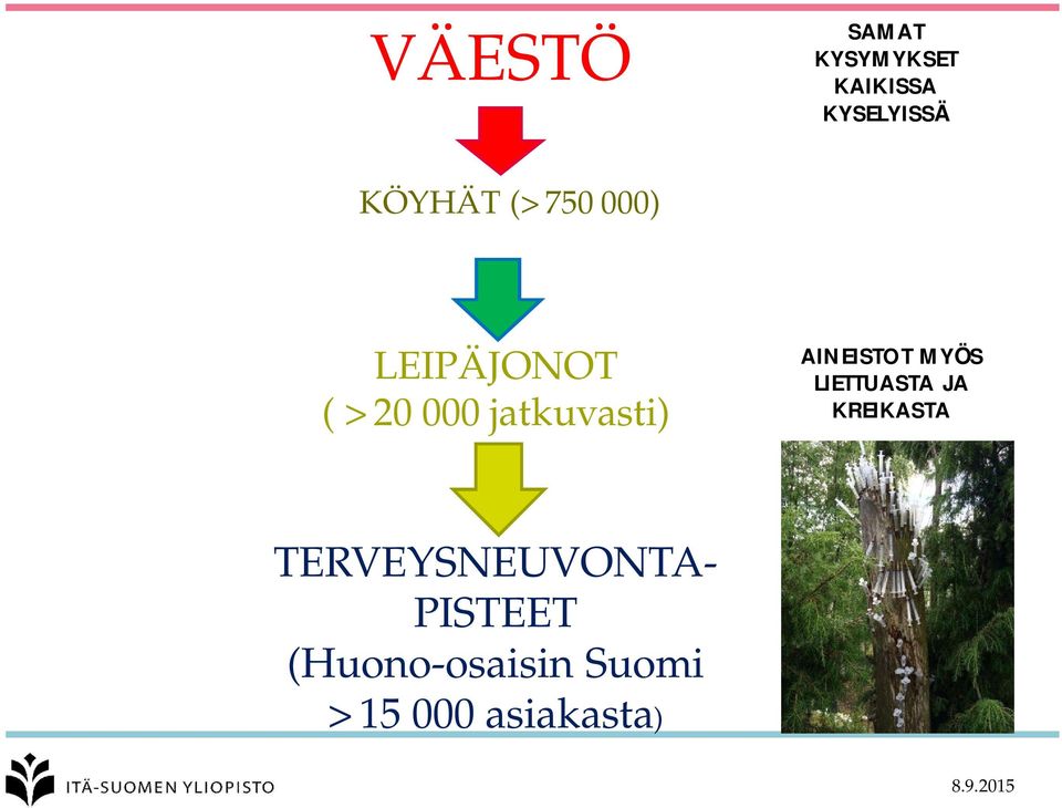 AINEISTOT MYÖS LIETTUASTA JA KREIKASTA