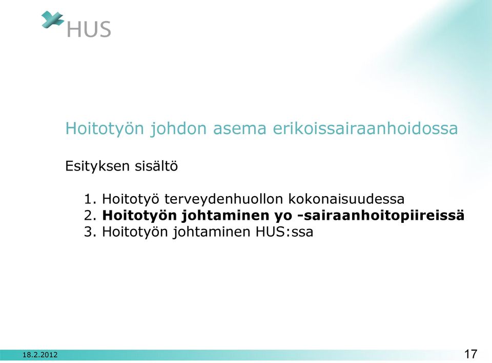 Hoitotyö terveydenhuollon kokonaisuudessa 2.