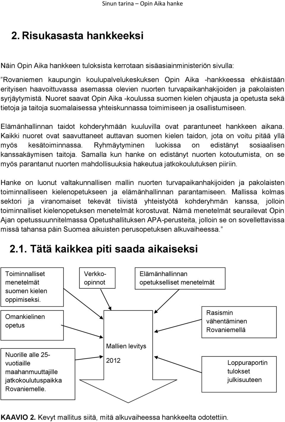 Nuoret saavat Opin Aika -koulussa suomen kielen ohjausta ja opetusta sekä tietoja ja taitoja suomalaisessa yhteiskunnassa toimimiseen ja osallistumiseen.