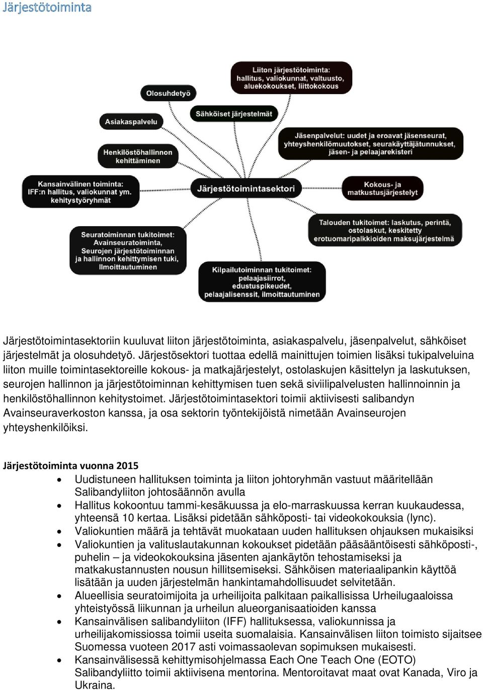 järjestötoiminnan kehittymisen tuen sekä siviilipalvelusten hallinnoinnin ja henkilöstöhallinnon kehitystoimet.