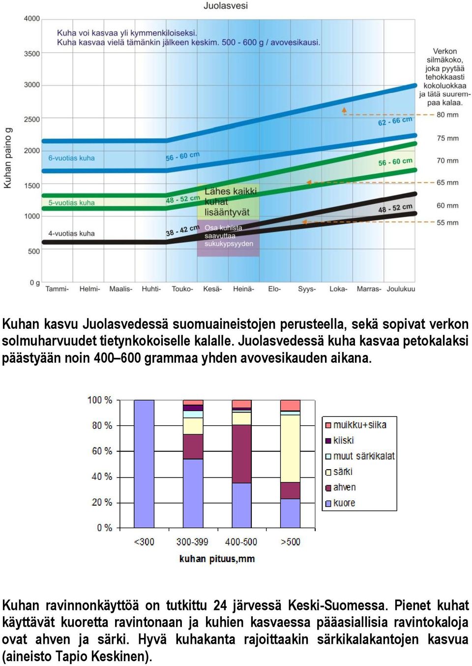 Kuhan ravinnonkäyttöä on tutkittu 24 järvessä Keski-Suomessa.