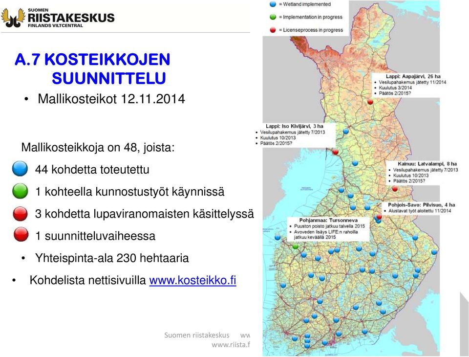 kohteella kunnostustyöt käynnissä 3 kohdetta lupaviranomaisten