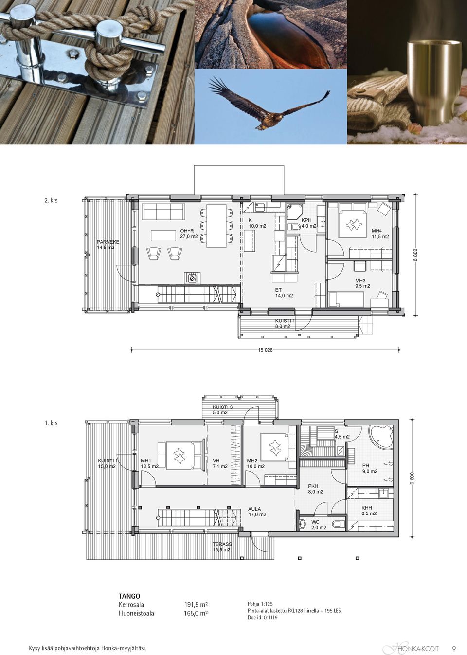 14,0 KPH 4,0 m2 MH3 9,5 m2 MH4 11,5 m2 6 802 15 028 KUISTI 1 8,0 m2 GROUND FLOOR 1:125 1.