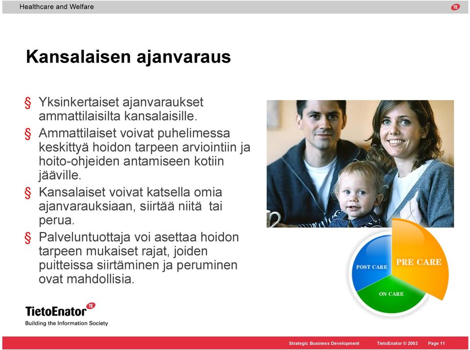 jääville. Kansalaiset voivat katsella omia ajanvarauksiaan, siirtää niitä tai perua.