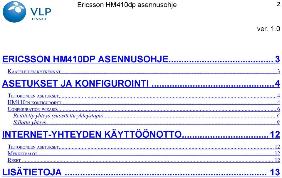 .. 6 Reititetty yhteys (suositettu yhteystapa)... 6 Sillattu yhteys.