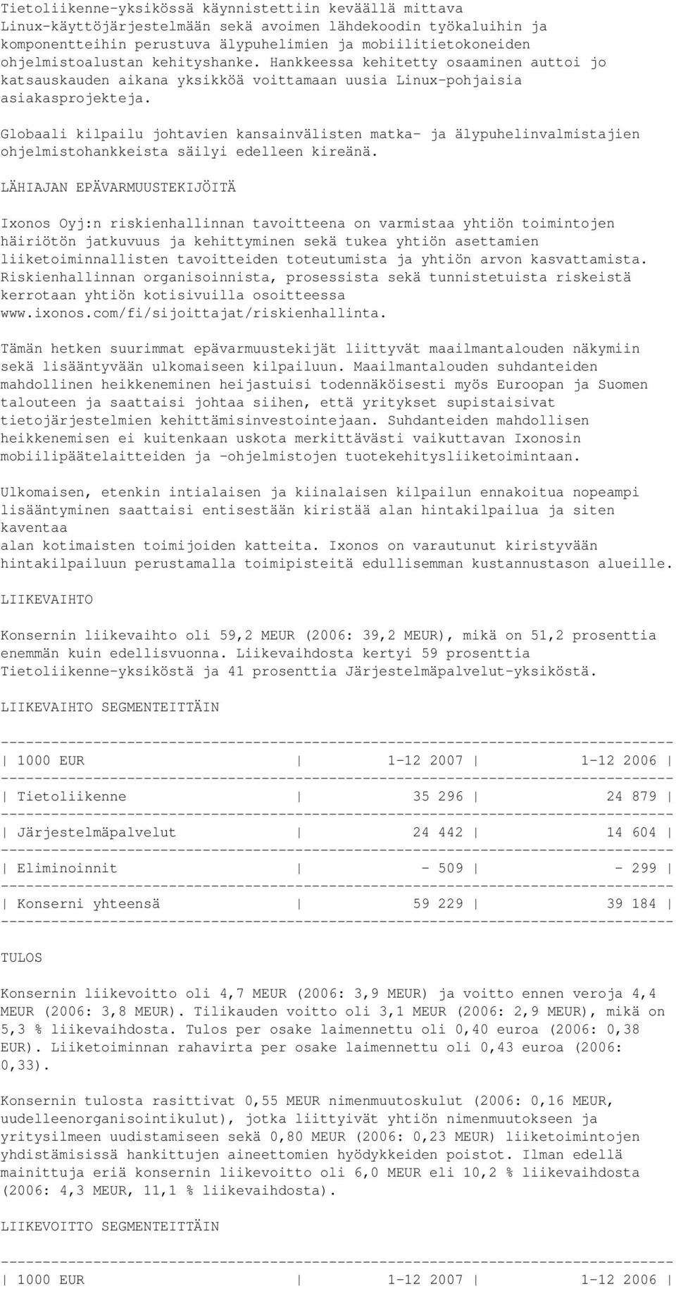 Globaali kilpailu johtavien kansainvälisten matka- ja älypuhelinvalmistajien ohjelmistohankkeista säilyi edelleen kireänä.