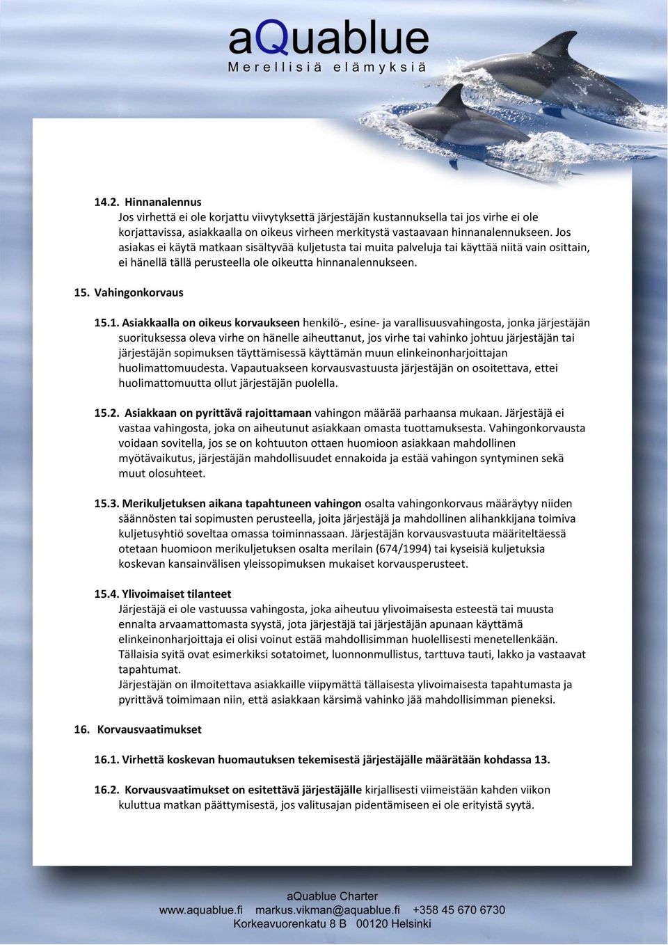 . Vahingonkorvaus 15