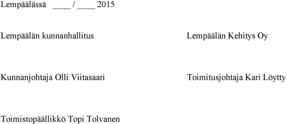 Kunnanjohtaja Olli Viitasaari