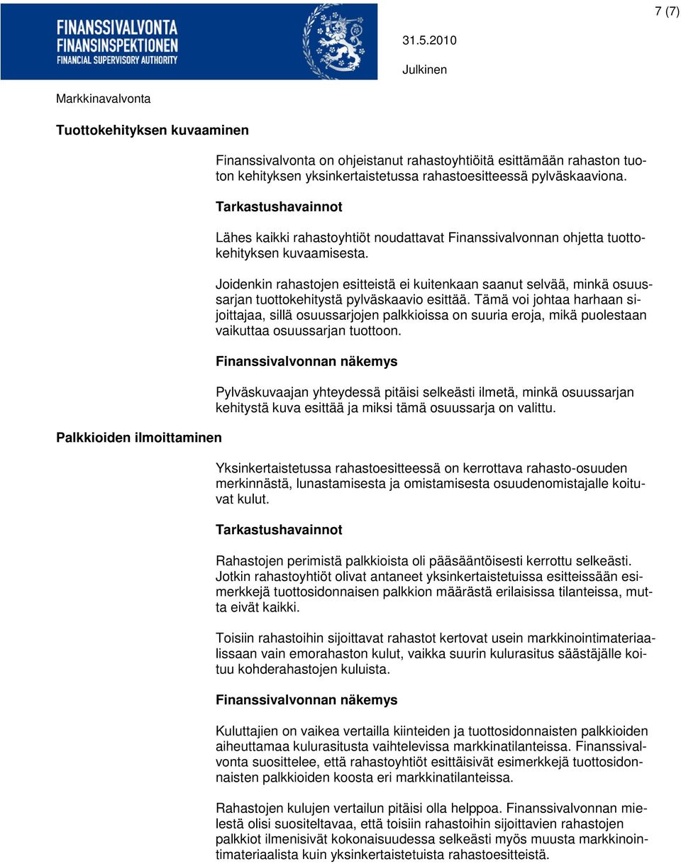 Joidenkin rahastojen esitteistä ei kuitenkaan saanut selvää, minkä osuussarjan tuottokehitystä pylväskaavio esittää.