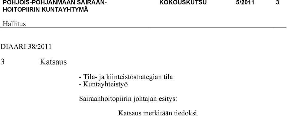 Tila- ja kiinteistöstrategian