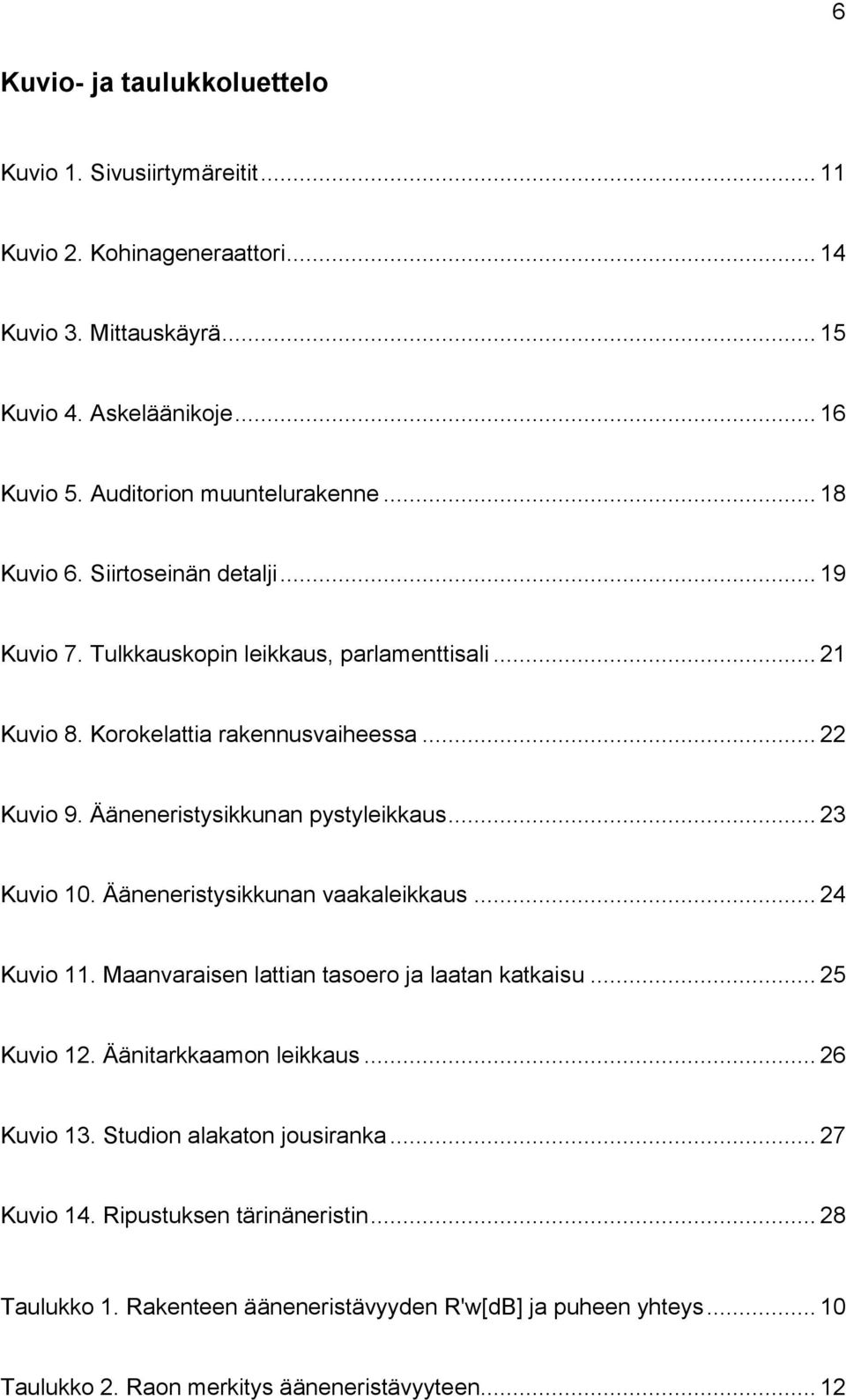 Ääneneristysikkunan pystyleikkaus... 23 Kuvio 10. Ääneneristysikkunan vaakaleikkaus... 24 Kuvio 11. Maanvaraisen lattian tasoero ja laatan katkaisu... 25 Kuvio 12.