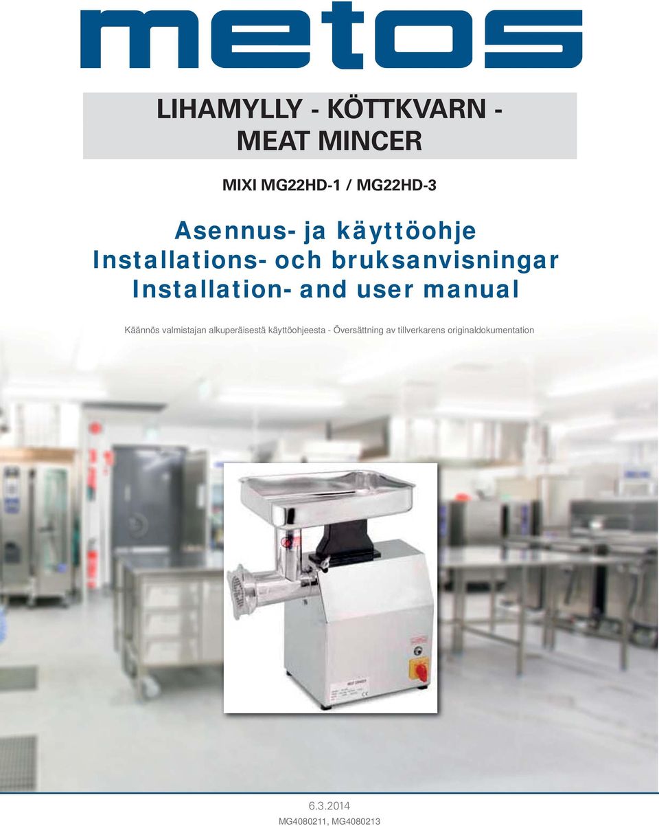 Installation- and user manual Käännös valmistajan alkuperäisestä