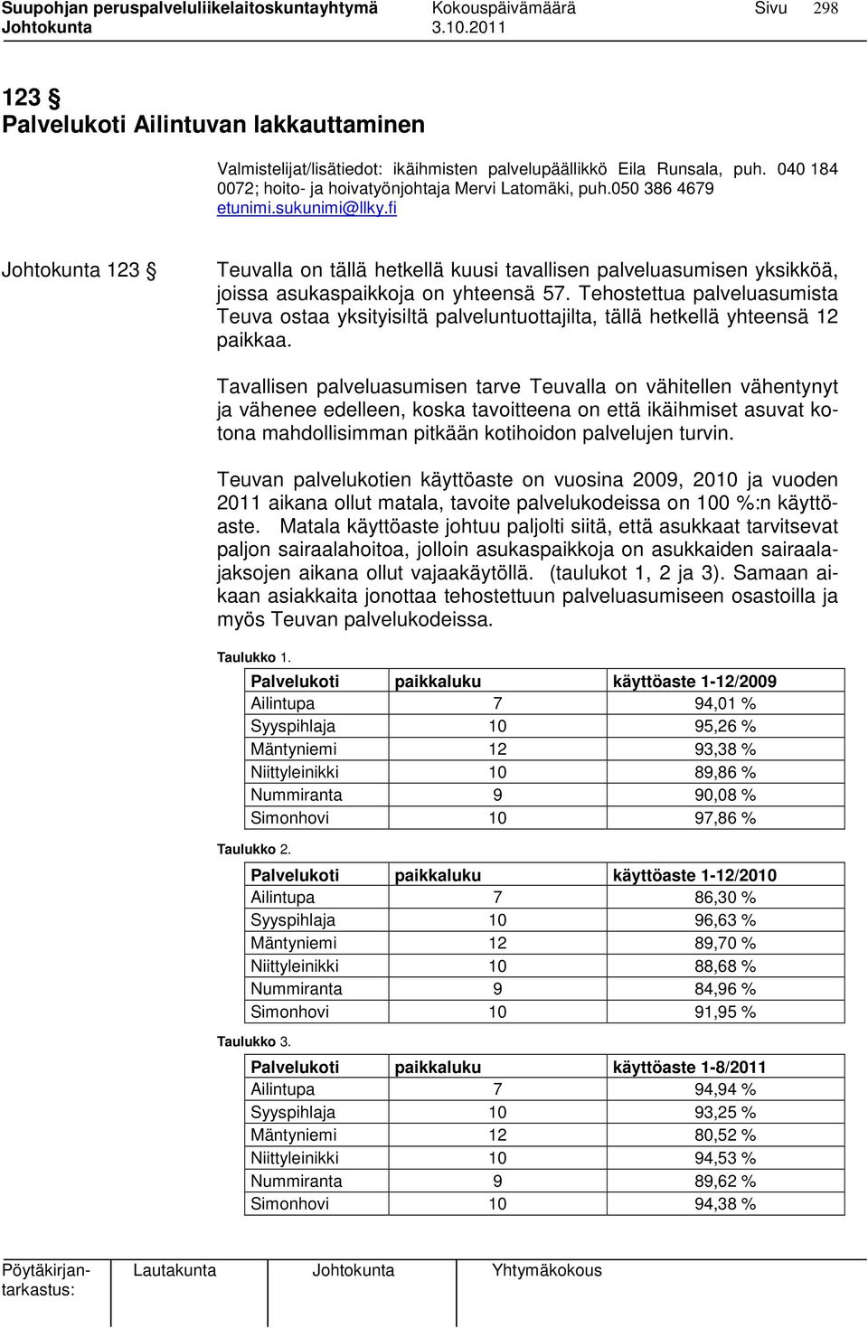 Tehostettua palveluasumista Teuva ostaa yksityisiltä palveluntuottajilta, tällä hetkellä yhteensä 12 paikkaa.