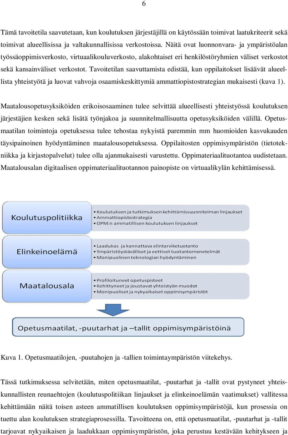 Tavoitetilan saavuttamista edistää, kun oppilaitokset lisäävät alueellista yhteistyötä ja luovat vahvoja osaamiskeskittymiä ammattiopistostrategian mukaisesti (kuva 1).