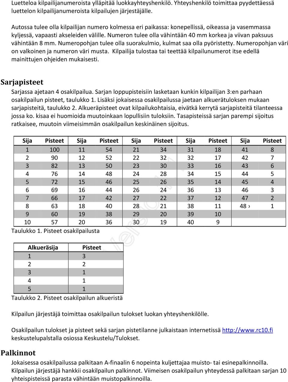 Numeron tulee olla vähintään 40 mm korkea ja viivan paksuus vähintään 8 mm. Numeropohjan tulee olla suorakulmio, kulmat saa olla pyöristetty. Numeropohjan väri on valkoinen ja numeron väri musta.