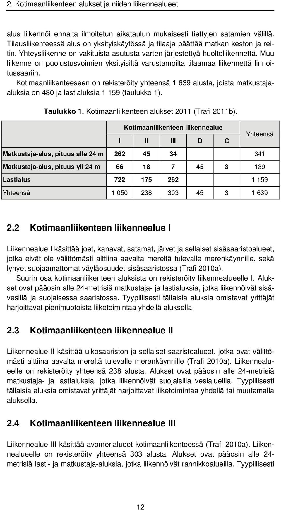 Muu liikenne on puolustusvoimien yksityisiltä varustamoilta tilaamaa liikennettä linnoitussaariin.