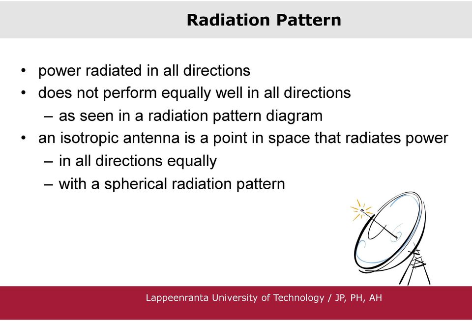 pattern diagram an isotropic antenna is a point in space that