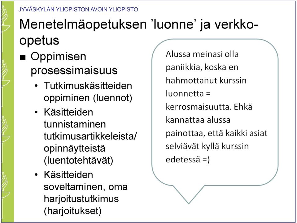 (luennot) Käsitteiden tunnistaminen tutkimusartikkeleista/