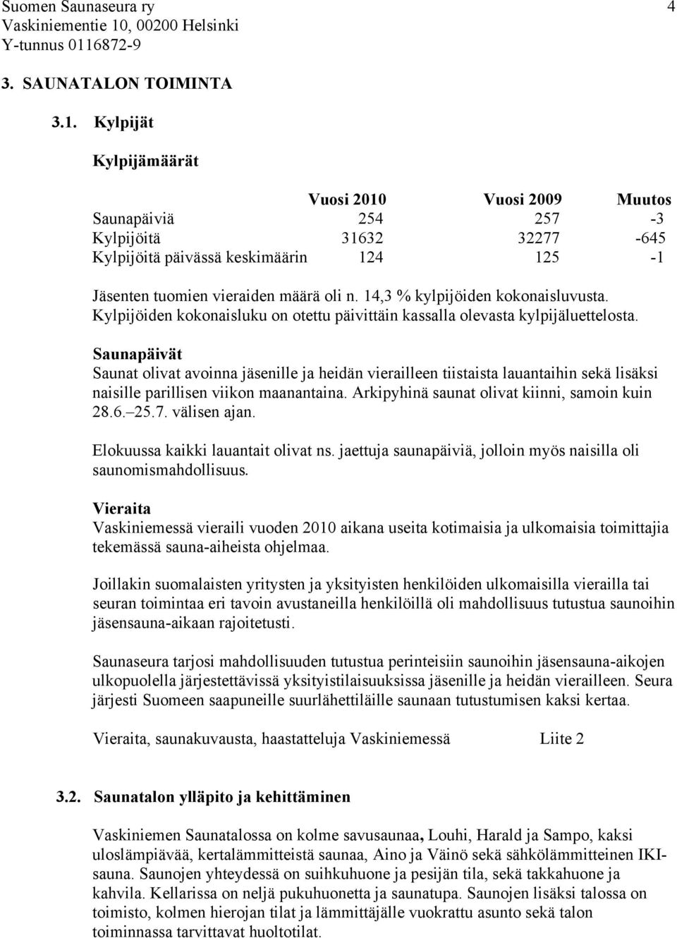 14,3 % kylpijöiden kokonaisluvusta. Kylpijöiden kokonaisluku on otettu päivittäin kassalla olevasta kylpijäluettelosta.