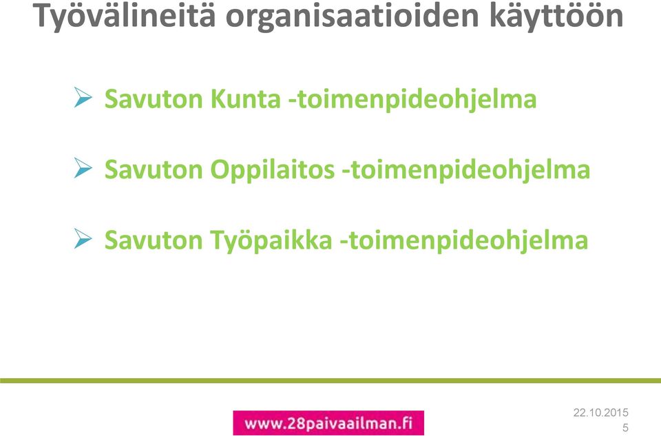 Savuton Oppilaitos -toimenpideohjelma