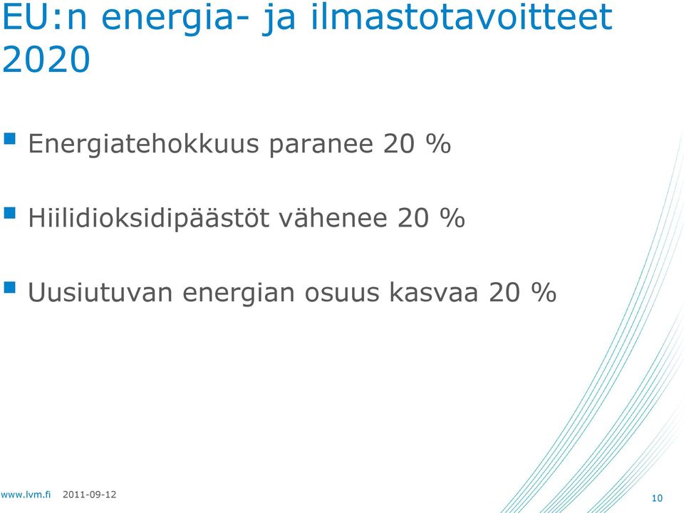 Hiilidioksidipäästöt vähenee 20 %