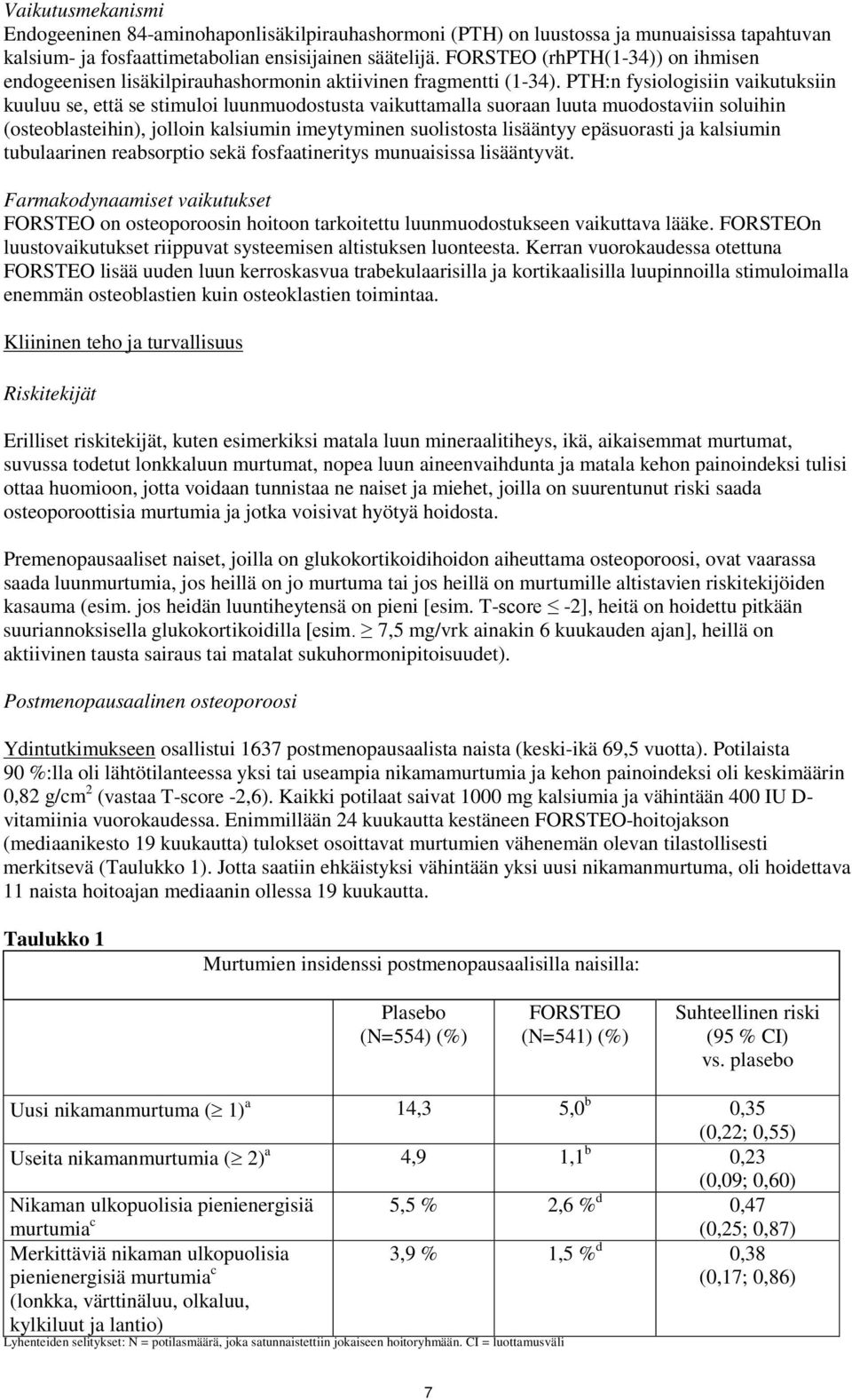 PTH:n fysiologisiin vaikutuksiin kuuluu se, että se stimuloi luunmuodostusta vaikuttamalla suoraan luuta muodostaviin soluihin (osteoblasteihin), jolloin kalsiumin imeytyminen suolistosta lisääntyy