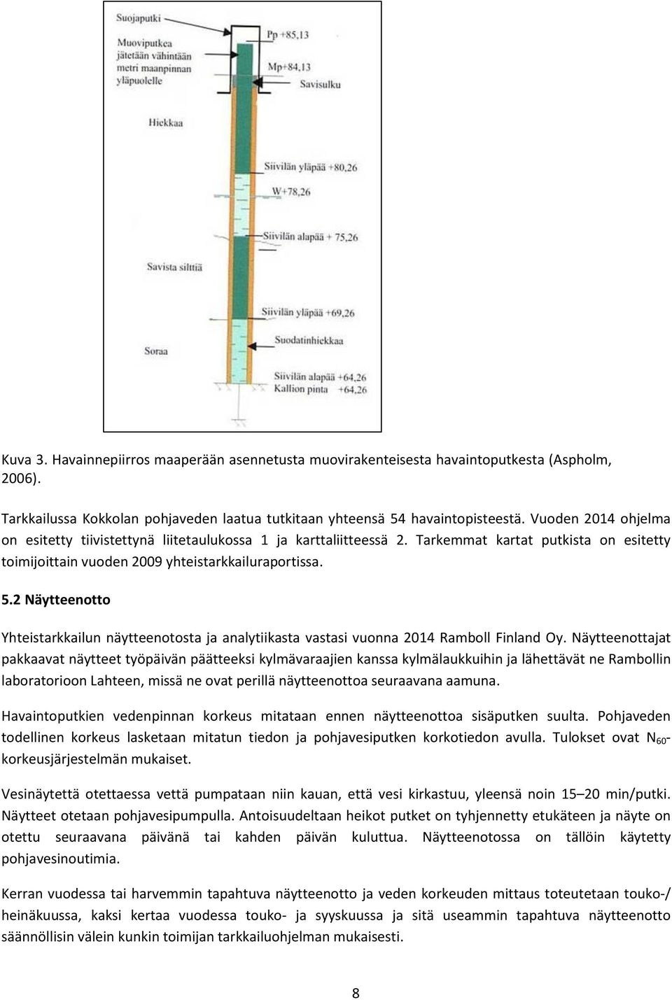 . Näytteeotto Yhteistarkkailu äytteeotosta ja aalytiikasta vastasi vuoa 0 Ramboll Filad Oy.