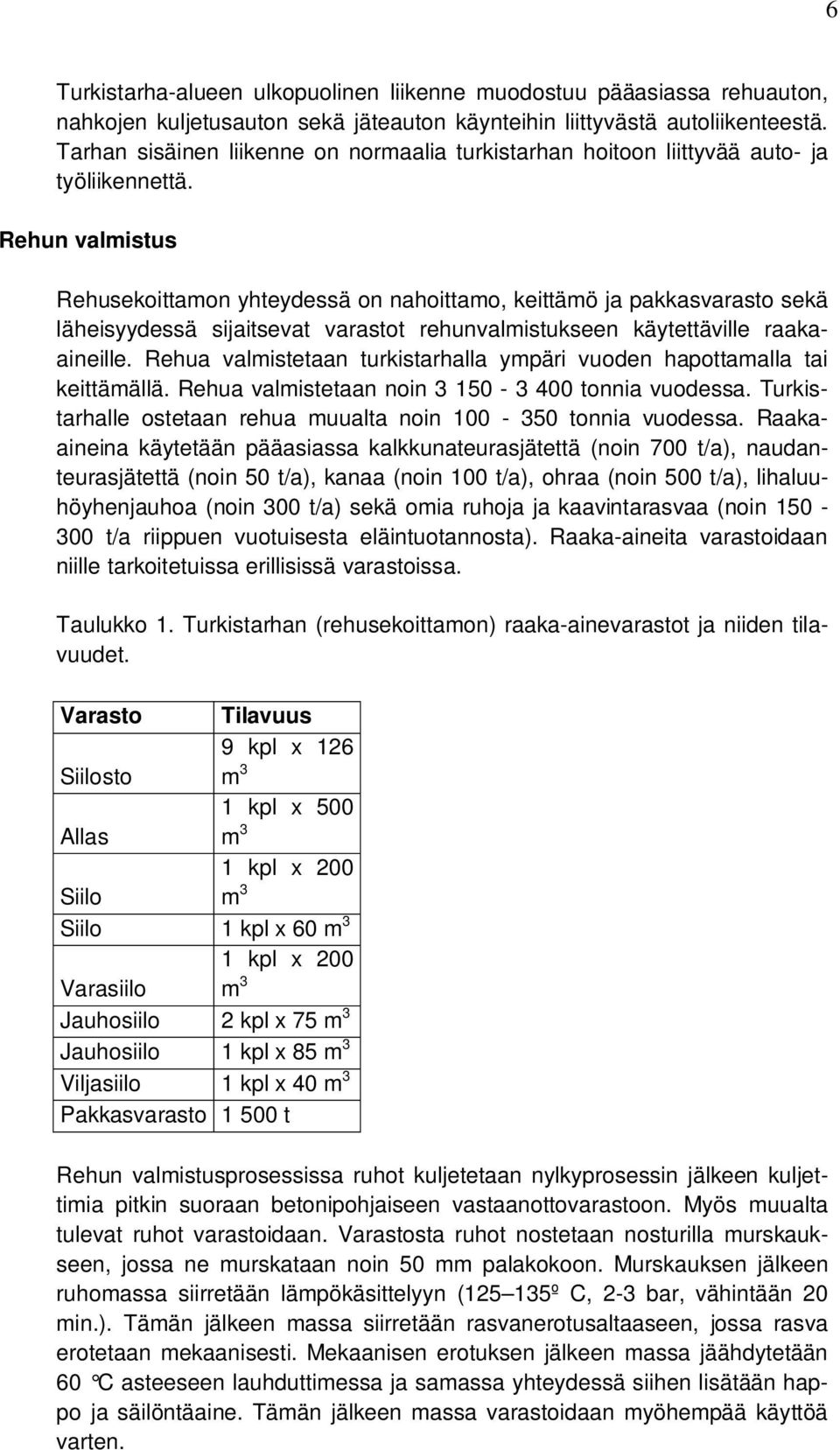 Rehun valmistus Rehusekoittamon yhteydessä on nahoittamo, keittämö ja pakkasvarasto sekä läheisyydessä sijaitsevat varastot rehunvalmistukseen käytettäville raakaaineille.