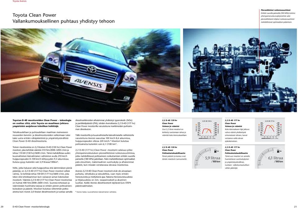 Toyotan D-4D moottoreiden Clean Power teknologia on osoitus siitä, että Toyota on maailman johtava ympäristöä suojelevan tekniikan kehittäjä.