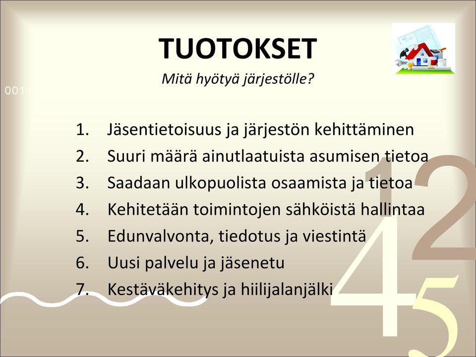 Suuri määrä ainutlaatuista asumisen tietoa 3.