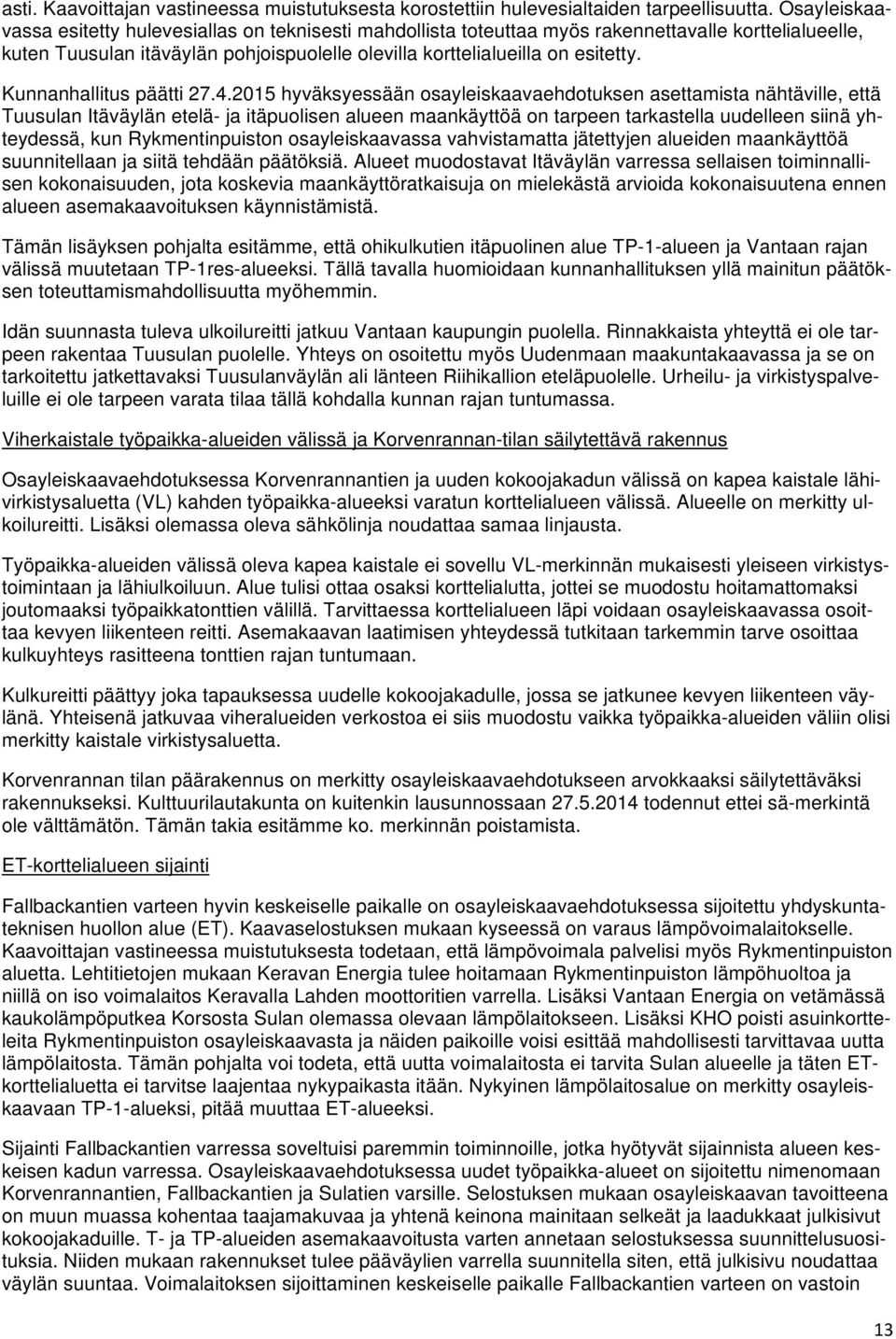 Kunnanhallitus päätti 27.4.