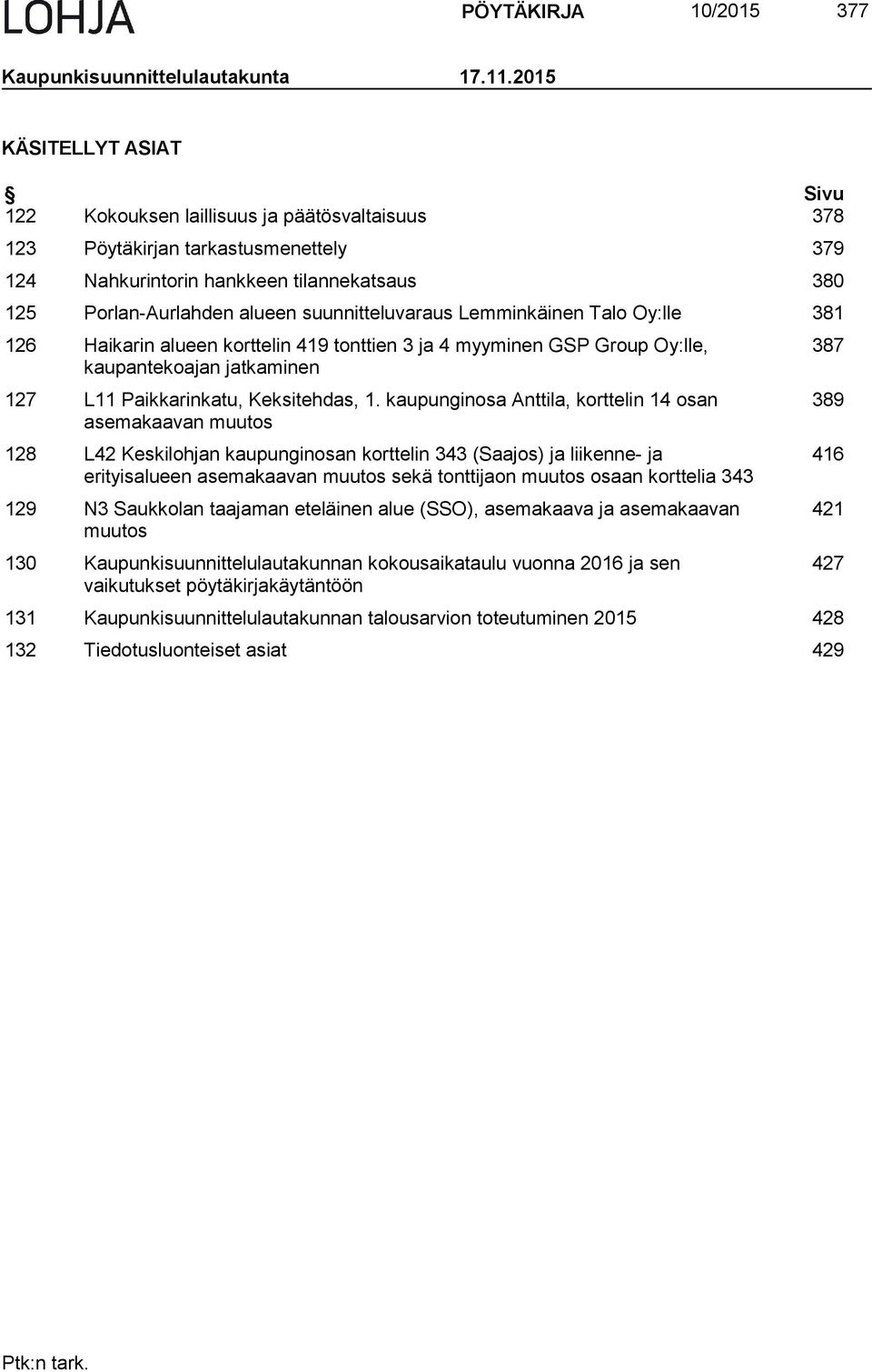 suunnitteluvaraus Lemminkäinen Talo Oy:lle 381 126 Haikarin alueen korttelin 419 tonttien 3 ja 4 myyminen GSP Group Oy:lle, kaupantekoajan jatkaminen 127 L11 Paikkarinkatu, Keksitehdas, 1.