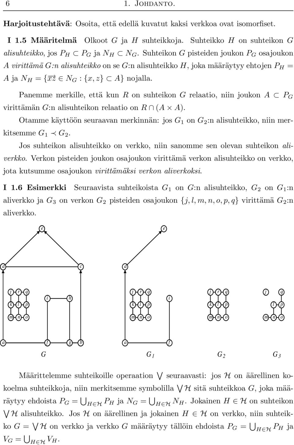 Suhteikon G pisteiden joukon P G osajoukon A virittämä G:n alisuhteikko on se G:n alisuhteikko H, joka määräytyy ehtojen P H = A ja N H = { xz N G : {x, z} A} nojalla.