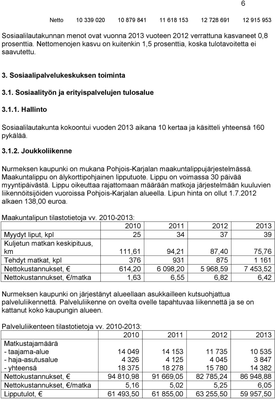 3.1.2. Joukkoliikenne Nurmeksen kaupunki on mukana Pohjois-Karjalan maakuntalippujärjestelmässä. Maakuntalippu on älykorttipohjainen lipputuote. Lippu on voimassa 30 päivää myyntipäivästä.