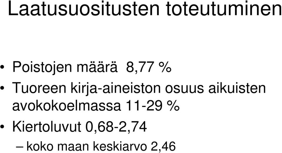 osuus aikuisten avokokoelmassa 11-29 %